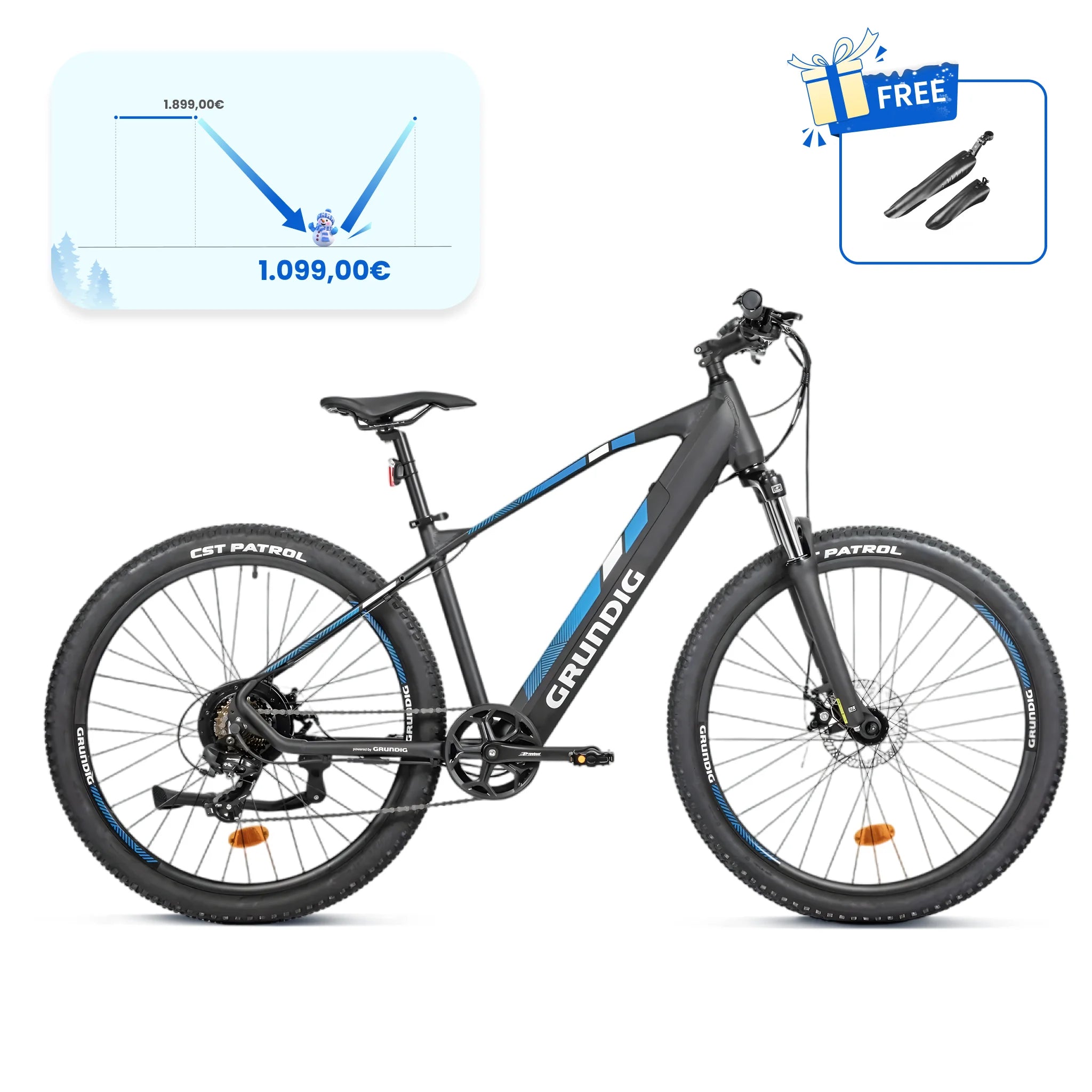GRUNDIG E275 E-Bike 27,5 Zoll – 540Wh Akku, 250W Motor, 110 km Reichweite – grundig-bike