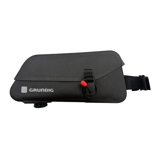 Grundig 1.2L nepremokavá taška na hornú rámovú trubku bicykla – magnetický prístup jednou rukou a aerodynamický tvar