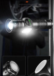 Grundig Professional LED-Taschenlampe, wiederaufladbar, hohe Intensität, LED+COB, magnetisch, Teleskop-Zoom, geeignet für Camping und Autoreparatur