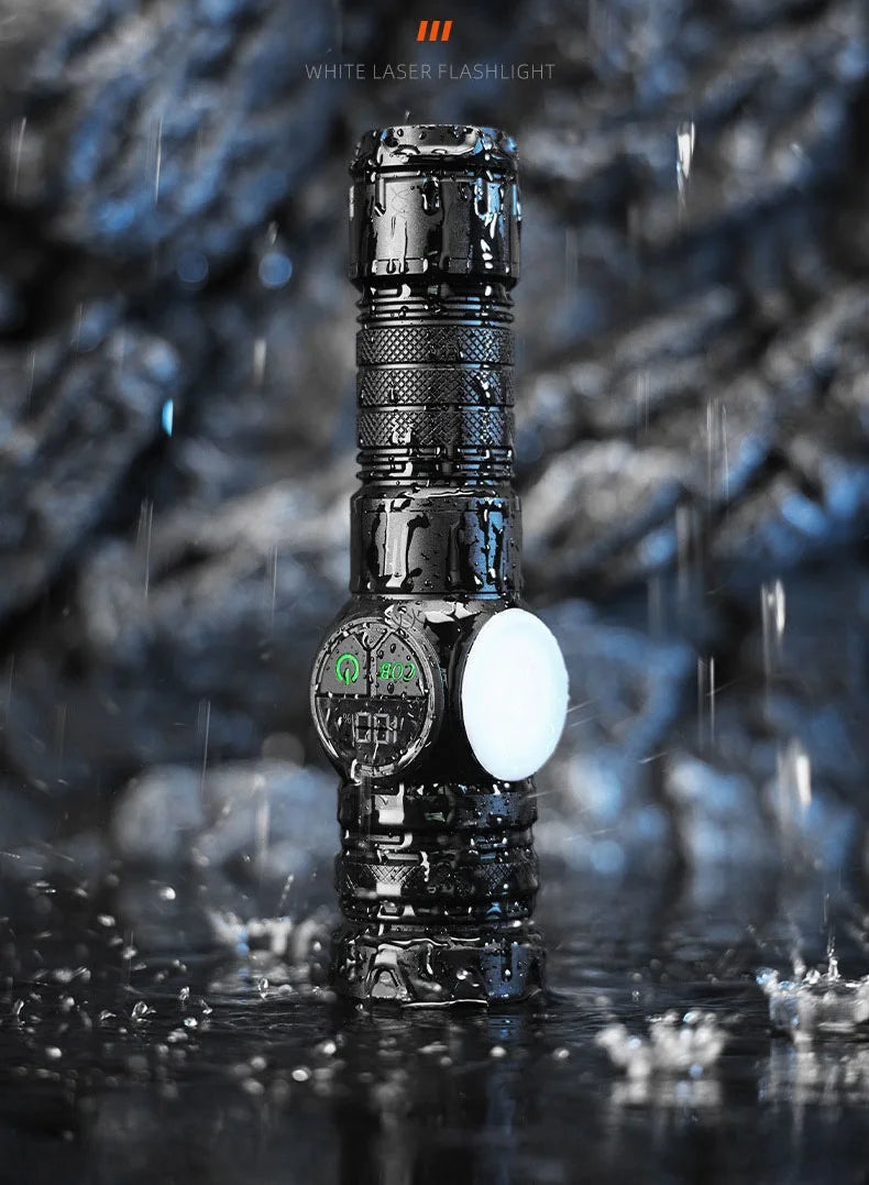 Grundig Professional LED-Taschenlampe, wiederaufladbar, hohe Intensität, LED+COB, magnetisch, Teleskop-Zoom, geeignet für Camping und Autoreparatur