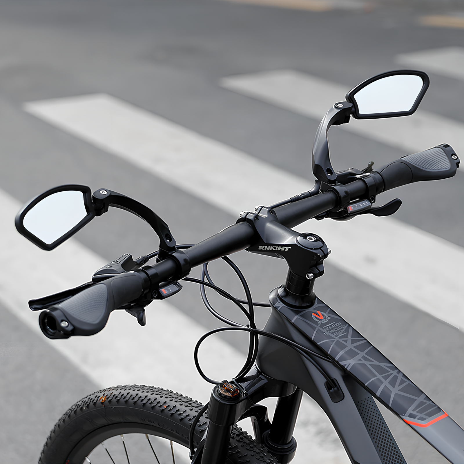 GRUNDIG New Handlebar Bike Mirror HD Shatterproof Safe Crystal Clear Glass Mirror Adjustable Rotating Bike Mirror Rearview Mirror for Bicycles