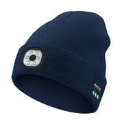 GRUNDIG Bluetooth Beanie mit LED-Scheinwerfer und abnehmbaren Lautsprechern