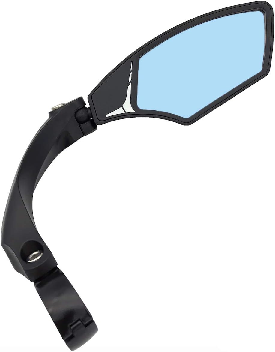 GRUNDIG Neuer Lenkerfahrradspiegel, HD bruchsicher, sicherer, kristallklarer Glas Spiegel, verstellbarer, drehbarer Fahrradspiegel, Rückspiegel für Fahrräder, HF-MR095