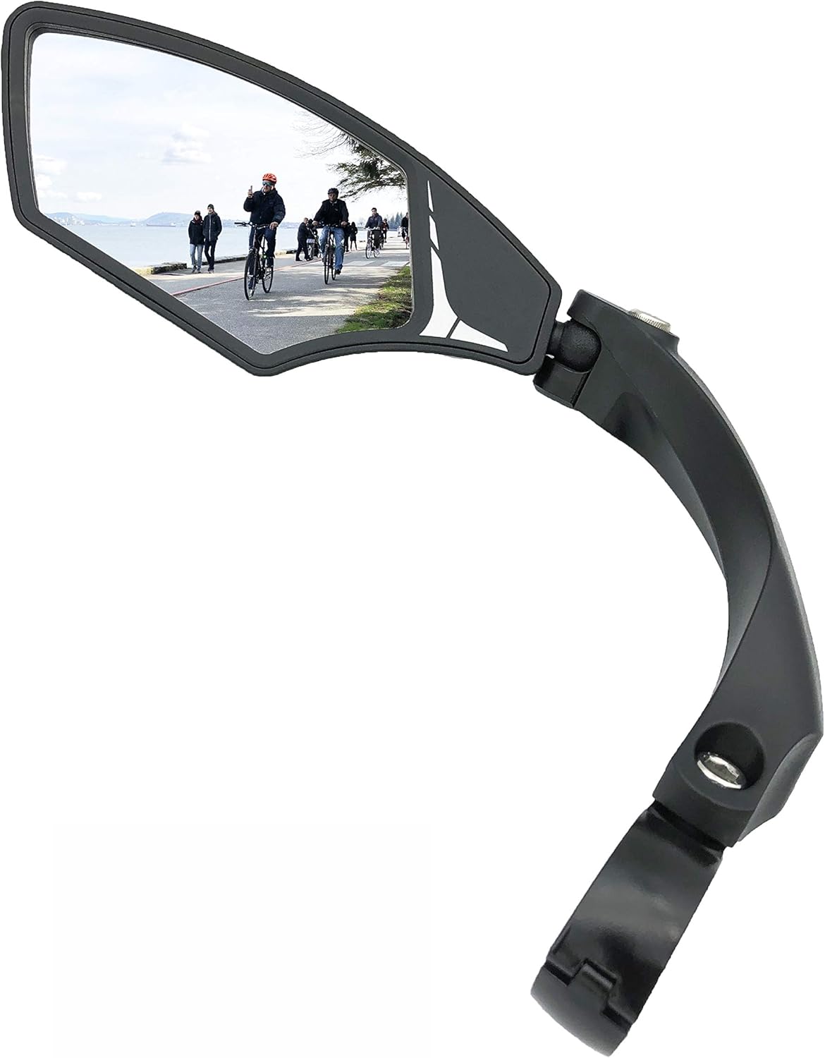 GRUNDIG Neuer Lenkerfahrradspiegel, HD bruchsicher, sicherer, kristallklarer Glas Spiegel, verstellbarer, drehbarer Fahrradspiegel, Rückspiegel für Fahrräder, HF-MR095