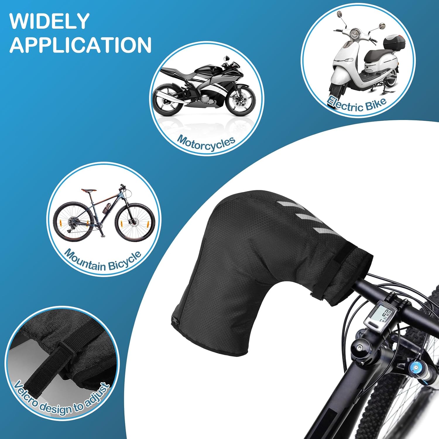 GRUNDIG cycling winter gloves: Warm, reflective grip gloves, ideal for commuters & MTB as a gift for him and her.