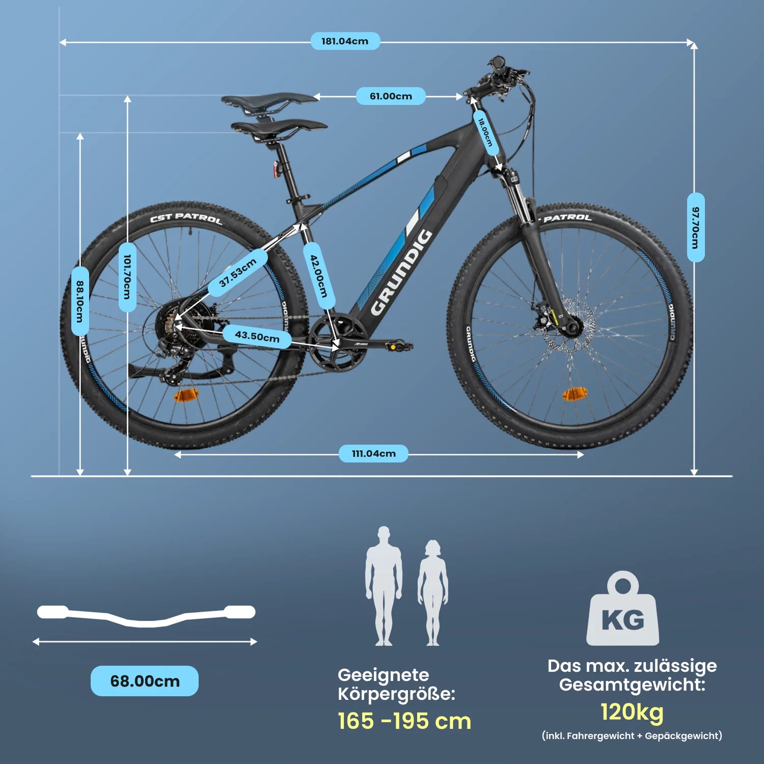 grundig e-mountainbike fully 27 5 GRUNDIG E275 E-Bike 27,5 Zoll – 540Wh Akku, 250W Motor, 110 km Reichweite – grundig-bike