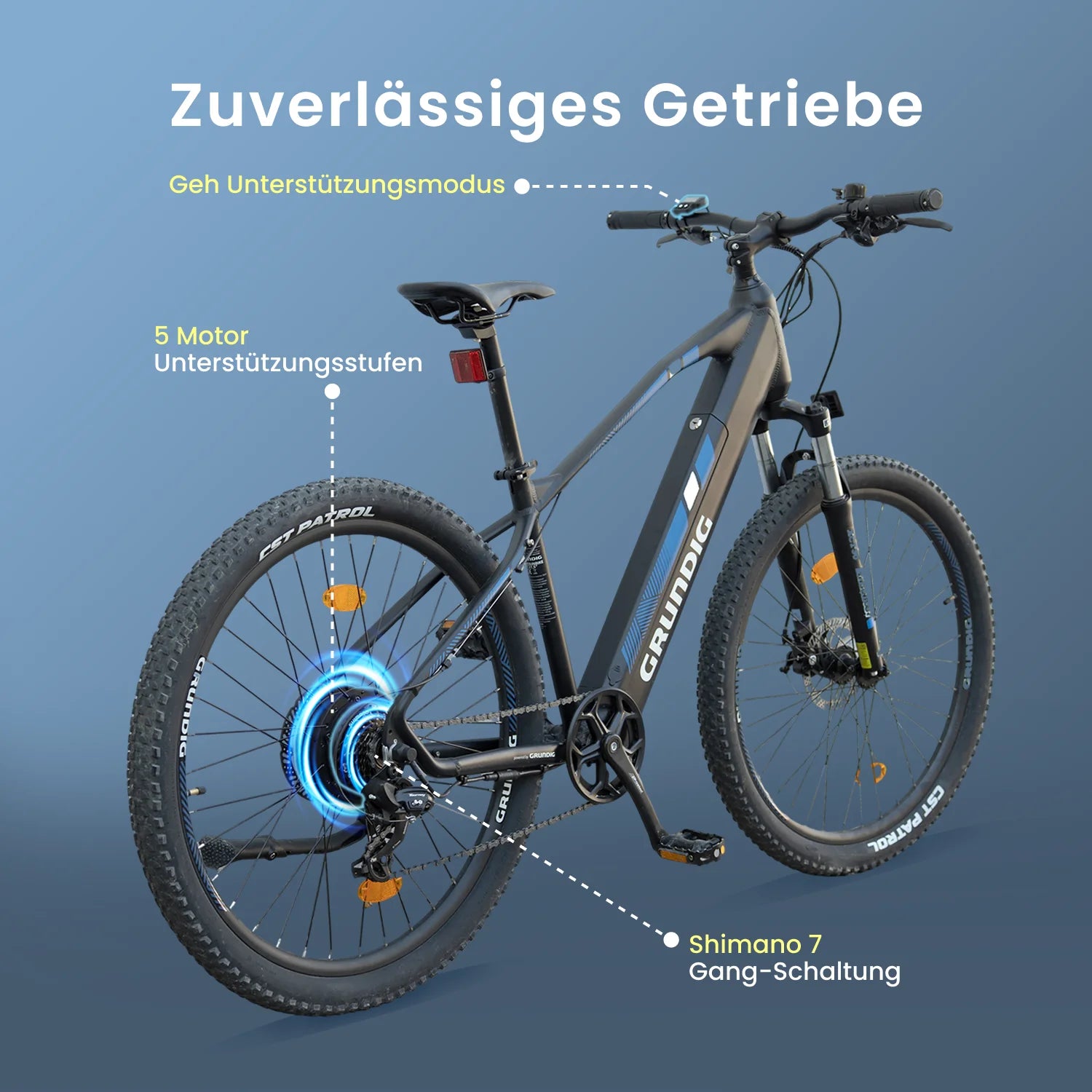 grundig e mountainbike hardtail 27 5 GRUNDIG E275 E-Bike 27,5 Zoll – 540Wh Akku, 250W Motor, 110 km Reichweite – grundig-bike