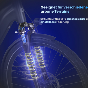 GRUNDIG GCB-1 E-bike ijsblauw