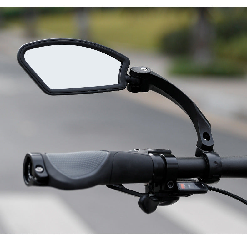 GRUNDIG Neuer Lenkerfahrradspiegel, HD bruchsicher, sicherer, kristallklarer Glas Spiegel, verstellbarer, drehbarer Fahrradspiegel, Rückspiegel für Fahrräder, HF-MR095