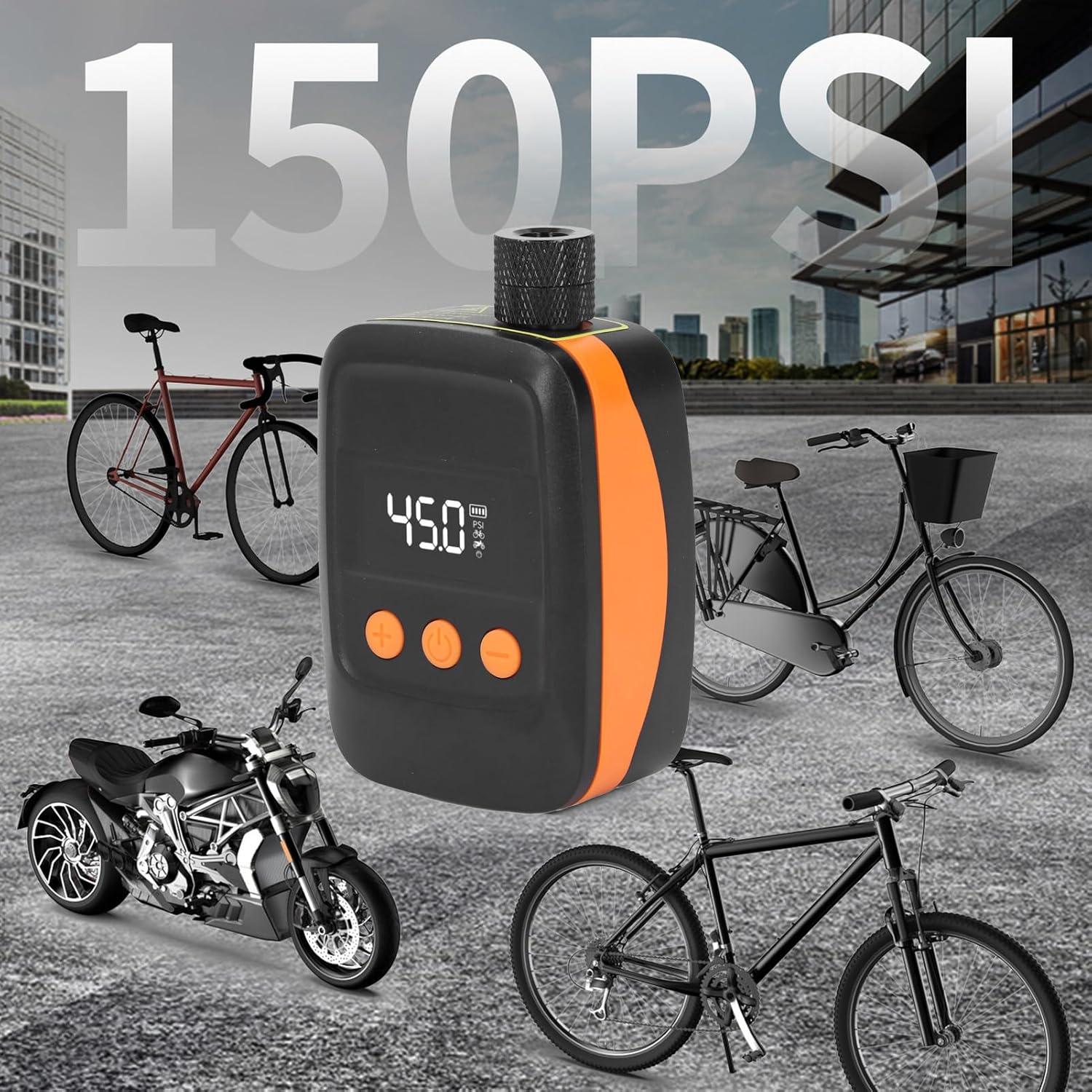 GRUNDIG pompe à vélo électrique, mini pompe à air portable